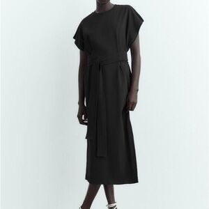 Zara BELTED MIDI DRESS